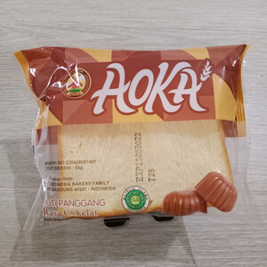 CEK BPOM Roti Panggang Rasa Cokelat Aoka