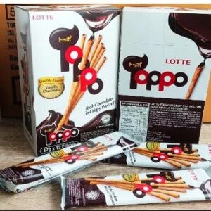 CEK BPOM Biskuit Stik Pretzel Rasa Vanilla Isi Cokelat Lotte - Toppo