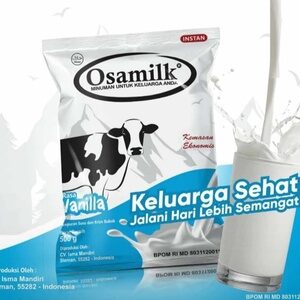 CEK BPOM Campuran Susu dan Krim Bubuk Rasa Vanila Osamilk