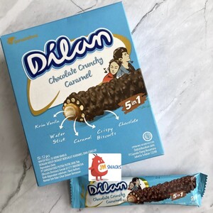 CEK BPOM Wafer Roll Isi Krim Vanila Dengan Krispi Biskuit Bersalut Karamel dan Cokelat Dilan