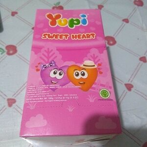 Cek Bpom Kembang Gula Lunak Jeli Aneka Rasa ( Vanila, Stroberi, Apel, Nanas, Lemon, Jeruk, Blackcurrant ) Yupi - Sweet Heart