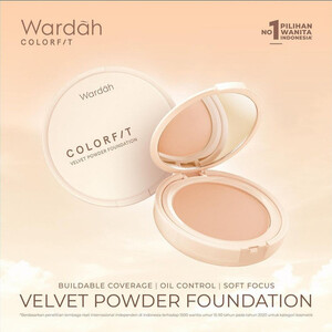 CEK BPOM Colorfit Velvet Powder Foundation 43W Golden Sand